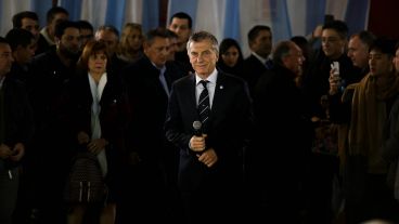 Macri en Rosario este jueves.