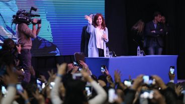 Cristina en el salón Metropolitano.