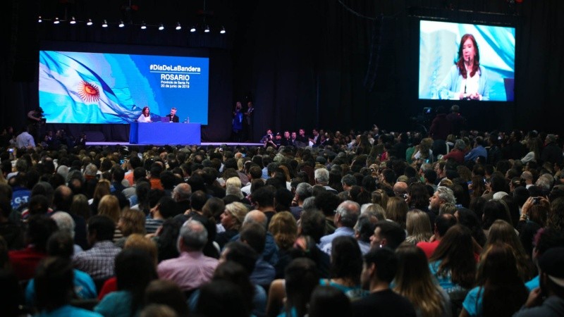 Cristina en Rosario este jueves.