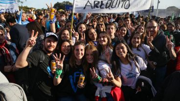 Militantes llegaron al parque desde distintas localidades.