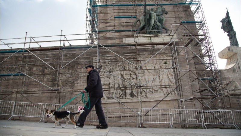 El Monumento se encuentra en obras hace meses.