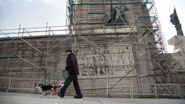 El Monumento se encuentra en obras hace meses.