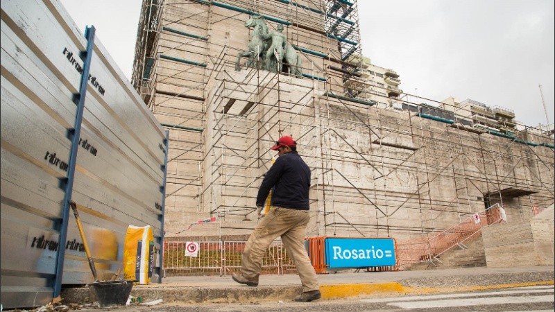 El Monumento se encuentra en obras hace meses.