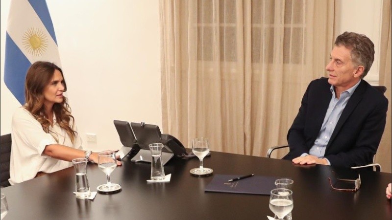 El encuentro de Amalia Granata con el presidente Macri en Olivos. 