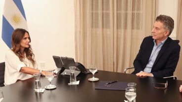 El encuentro de Amalia Granata con el presidente Macri en Olivos.