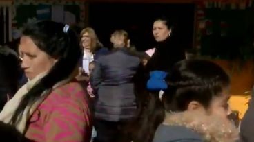 La protesta de este sábado al mediodía.