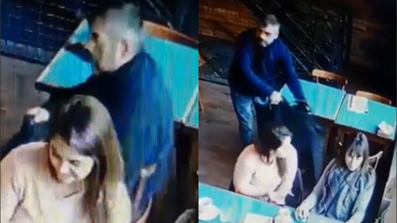 El ladrón quedó registrado por las cámaras de seguridad.