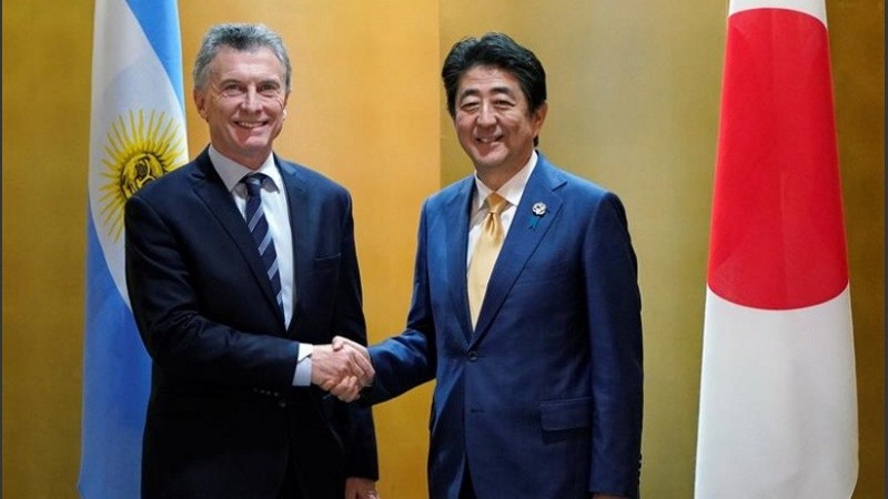 Macri con el primer ministro japonés.