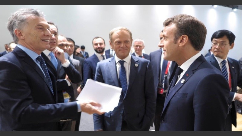 Macri y Macron, dos actores principales del acuerdo.