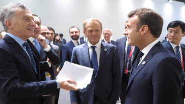 Macri y Macron, dos actores principales del acuerdo.