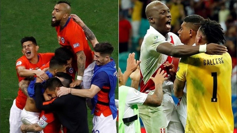 Chilenos y peruanos, frente a frente por un lugar en la final.