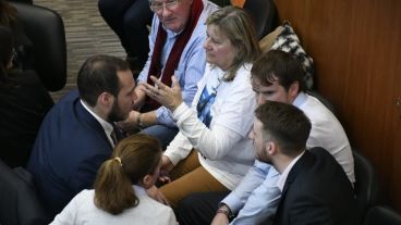 La familia Gianángelo y sus abogados, únicos querellantes en la causa.