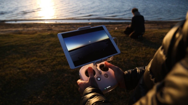 El eclipse desde Villa Cañás. (Alan Monzón/Rosario3)