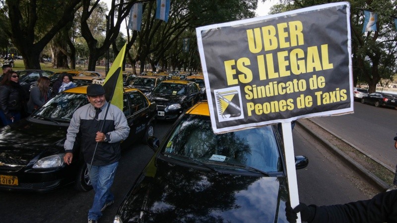 La protesta en las calles de Rosario.