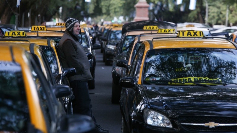 La protesta en las calles de Rosario.