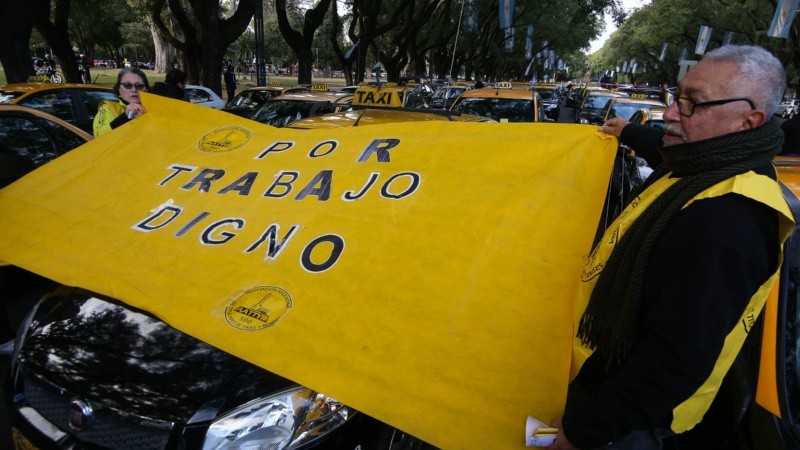 La protesta en las calles de Rosario.