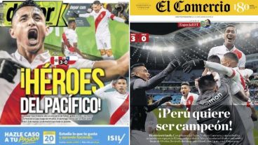 La euforia peruana, reflejada en las tapas de los diarios.