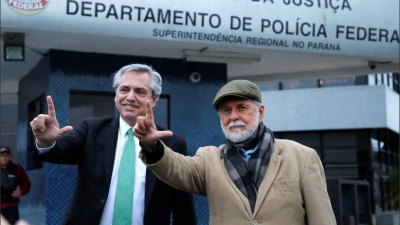 Fernández junto al exministro de Relaciones Exteriores Celso Amorin.