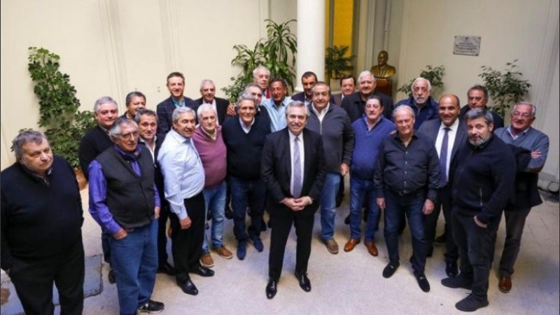 La foto del encuentro entre Alberto Fernández y la CGT.