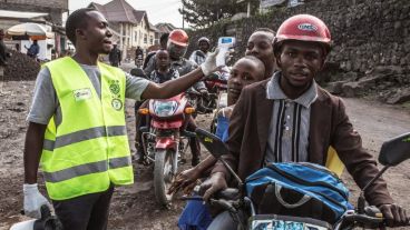 Un punto de control sanitario en la ciudad de Goma, epicentro del brote.