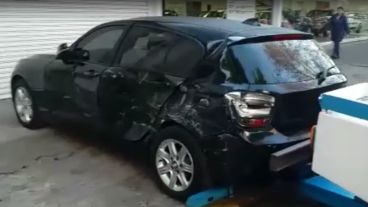 Así quedó el auto de Maximiliano Baclini tras los choques del pasado domingo.