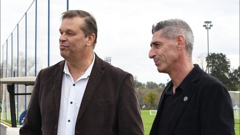 Concina y D'Amico, los dos principales dirigentes que hoy tiene Newell's. 