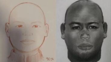 El primero de los identikit elaborado sobre el atacante.