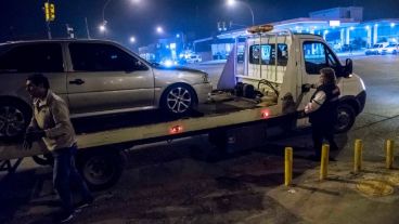 Uno de los vehículos remitidos al corralón esta semana.