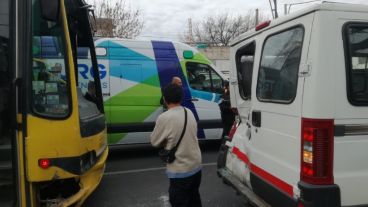La escena del choque en avenida San Martín.