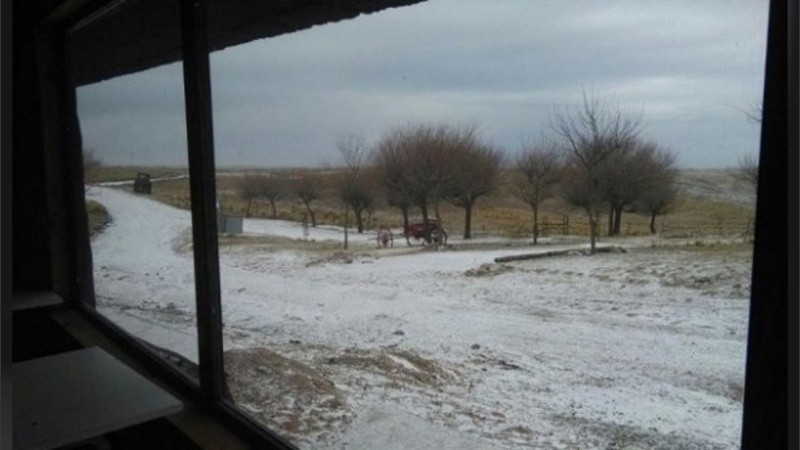 Una imagen de la nieve en Córdoba.