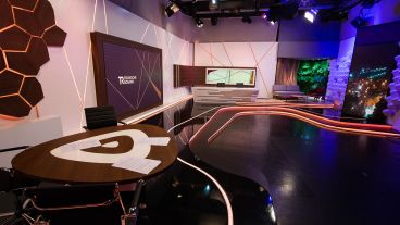 Así quedó el renovado estudio de Telenoche Rosario.