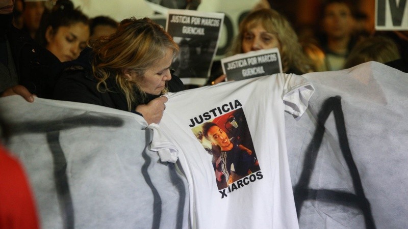 La mamá de Marcos Guenchul fue protagonista de muchas marchas pidiendo justicia.