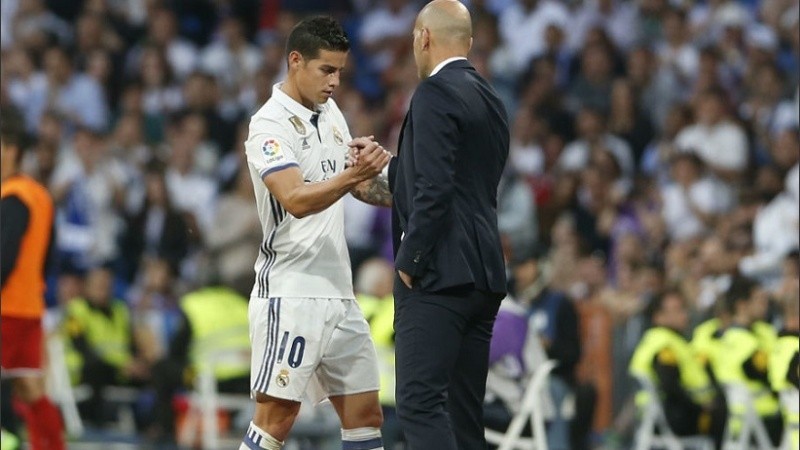 Zidane no tendrá en cuenta a James Rodríguez.