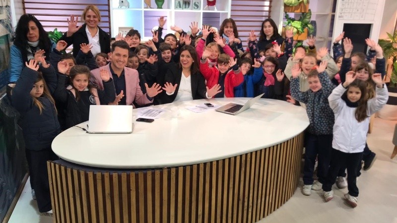 Los chicos de la Nazaret en Antes de salir. 