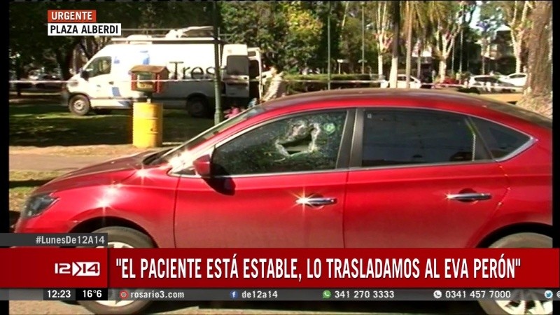 El auto en el que llegó la víctima.