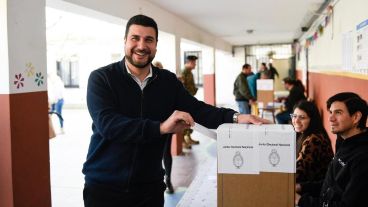 Cleri votó este domingo por la mañana en la zona oeste de Rosario.