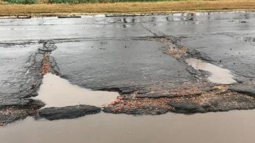 Las imágenes del "calamitoso estado de la ruta 9".