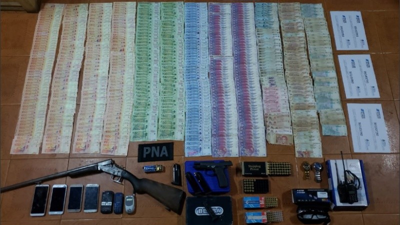 Elementos incautados en los procedimientos.