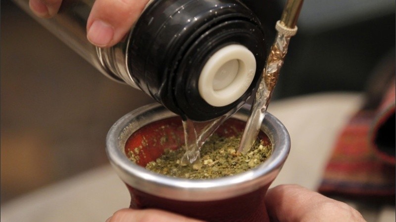 Un buen mate calentito para empezar el día. 