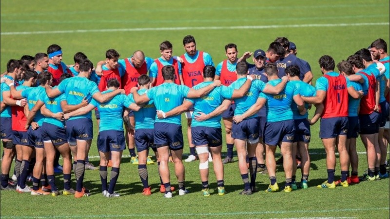 El equipo argentino, entrenando en Pretoria.