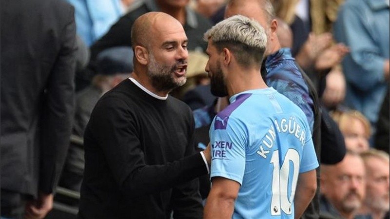 Agüero fue reemplazado por Guardiola a los 20 del segundo tiempo y discutieron cara a cara.