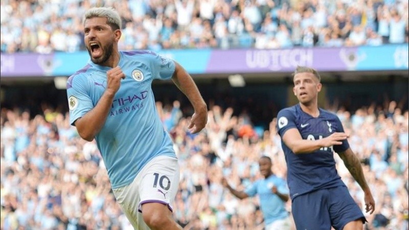 El Kun marcó el 2 a 1 parcial para el City.