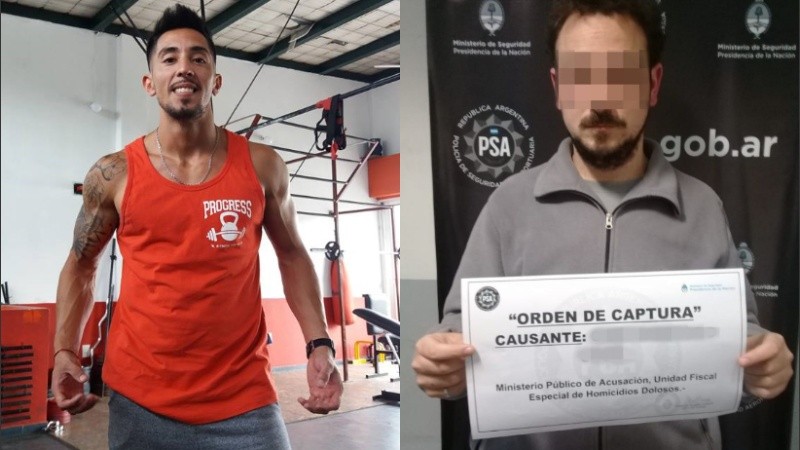 Guenchul (izquierda) fue asesinado en Sucre y Mendoza al salir del gimnasio donde trabajaba.