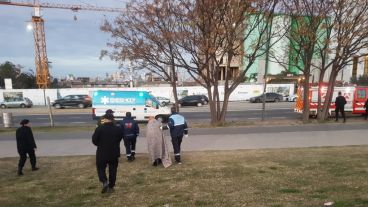 La mujer estaba "shokeada por el frío".