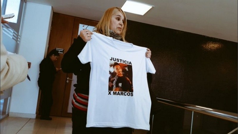 La madre de Marcos Guenchul, en la audiencia contra Soso.