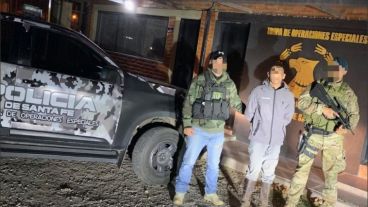 La detención de "Lapo" en Andino el domingo pasado.