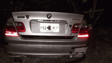 El auto que manejaba el intendente fallecido.