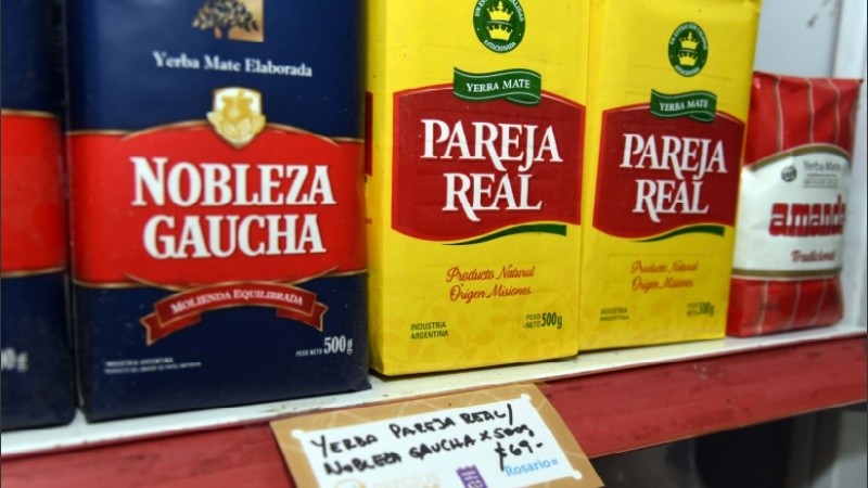 La yerba, entre los productos con precios conservados.