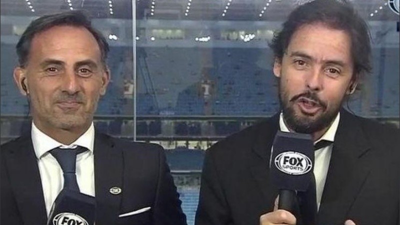 Closs y Latorre en la previa del encuentro de este jueves.