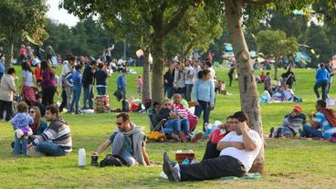 Al parque con abrigo, si se extiende la ronda de mate.